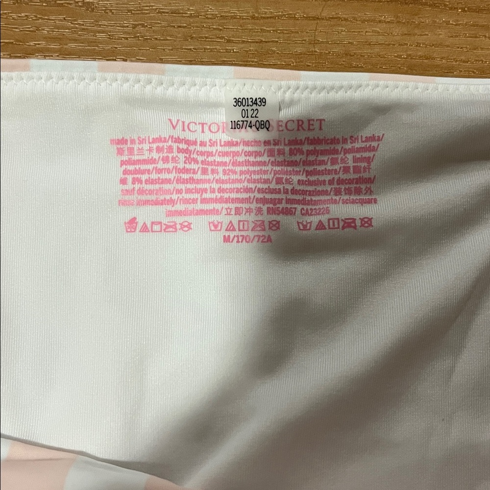 Victoria's Secret Pink and White Bikini Bottom - Picture 3 of 4